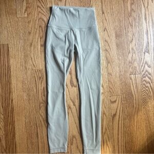 Lululemon Wunder Train High-Rise Tight 25" Sheer Oak Tan Beige Size 0